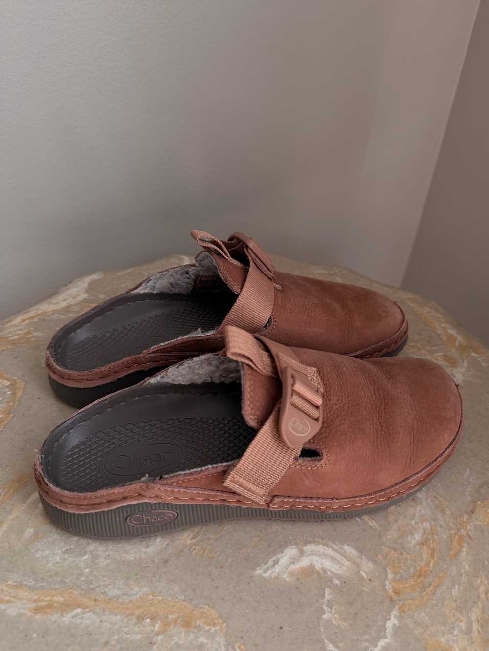 Chaco Size 7 US Women's Suede Paonia Clogs Slip On Brown Cinnamon UK 5 EUR 38